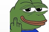 pepe middle finger
