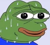 pepe sweating