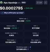 Screenshot 2025-07-20 at 19-29-33 Apu Apustaja price today APU to USD live price marketcap and chart CoinMarketCap