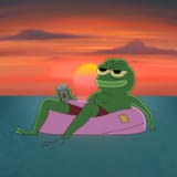 pepe-chilling-water-sunset