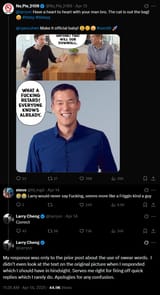 another nod from Larry Cheng