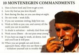 10 Montenegrim Commandments