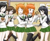 __nishizumi_miho_akiyama_yukari_takebe_saori_reizei_mako_and_isuzu_hana_girls_und_panzer_drawn_by_harukai_i__sample-c80eda223ba739ae55371678781a95af
