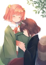 __futatsuiwa_mamizou_and_motoori_kosuzu_touhou_drawn_by_sen1986komonio mimi traditional jamanese clothes pregnant