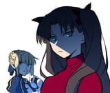 __artoria_pendragon_saber_and_tohsaka_rin_fate_and_1_more_drawn_by_henriiku_ahemaru__3256ea2dbd7a76ce65502d6deeed387e