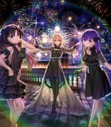 yande.re 1228263 dress fate_stay_night heels matou_sakura no_bra pantyhose saber see_through takeuchi_takashi toosaka_rin