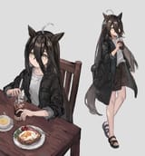 __manhattan_cafe_umamusume_drawn_by_rokojii__d521eeeada2c845152f607a011e60878 horse