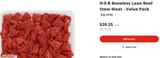 regional grocery store beef stew meat price