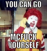 Ronald Macdonald has just lost his patience and will now lose his shit all over you