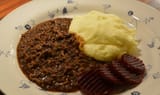 millionbøf og kartoffelmos
