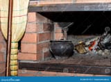 old-russian-stove-cast-iron-rustic-village-style-high-quality-photo-old-russian-stove-cast-iron-rustic-village-style-246101175