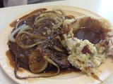 liver and onions with mashed potatoes