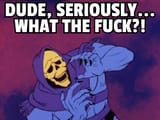 Skeletor cringeing