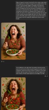 woman-alone-laughing-eating-salad