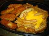 hungry man beer chicken cheese fries
