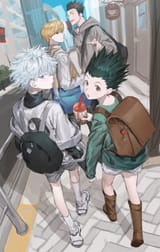 __killua_zoldyck_gon_freecss_kurapika_and_leorio_paladiknight_hunter_x_hunter_drawn_by_chamuring__18ed5cfb3259e257e6d887c9af3ae1ca