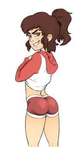 17456 - 2016 artist_kyder ass character_lynn_loud coloring edit looking_at_viewer rear_view shirt_lift solo