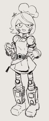 lady tron sketch