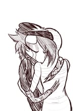 octavia hugging anon