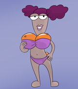 Melissa purple bikini balloons