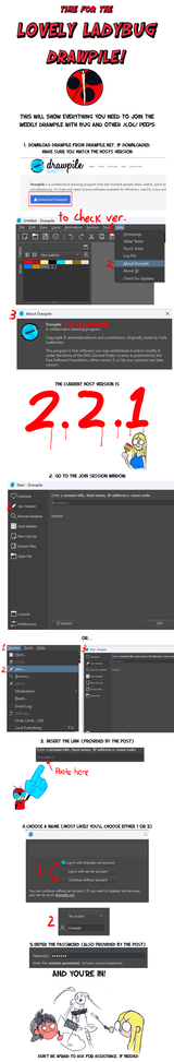 Ladybug Drawpile Instructional