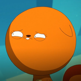 perfectly round head