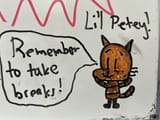 Li&#039;l Petey reminds workers to take breaks