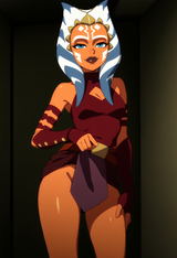 Star Wars_ The Clone Wars style, Lucasfilm Animation Style, coruscant apartment s-236425414