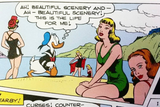 Donald Duck and human ladies