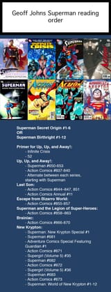 superman by geoff johns recs list reading order