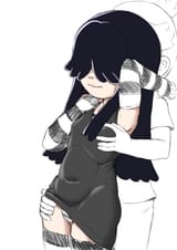 15312 - 2018 artist_galdelic character_lincoln_loud character_lucy_loud hand_on_breast hand_on_thigh hug lucycoln panties sketch smiling thigh_highs underwear upskirt