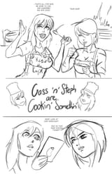 4Chan Sketchatron Steph and Cass cooking Nightwing 106