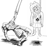 4738 - 4chan ack! artist_oekakigod full_body grim(drawfag) hanging muscular mymy no_color posing