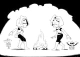 BW fire dance