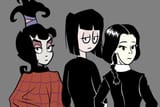 Lydia, Susie and Wednesday Mooning (cropped)