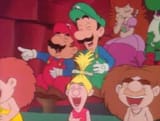 Mario laughing