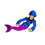 Admiral pizza mermaid drawing 
