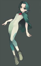 _bodysuit_cape_flat_chest_green_eyes_green_hair_rarara_rororo_short_hair_sydney_sydney_(tmnt)_teenage_mutant_ninja_turtles__LSje3GdhHj