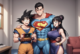 Supes gifting goku a nintendo switch 2