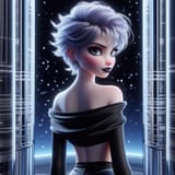 AI Indigo Pixie Hair Elsa (160)