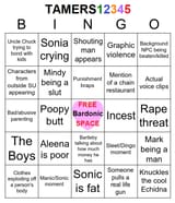 Tamers bingo