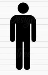 Stick figure silhouette man