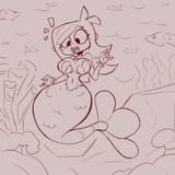Tommy Turnbull as a mermaid
