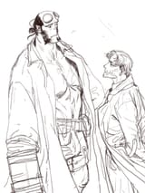 Hellboy and Kishibe