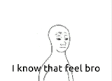 I know that feel bro