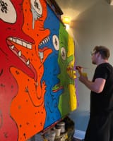 the artiste at work