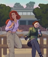 Preppy redhead or Southern goth girl