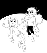 hilda and twintails horror lines