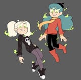 hilda and twintails no bg