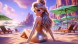 AI Lilac Sky Beach Elsa (151)